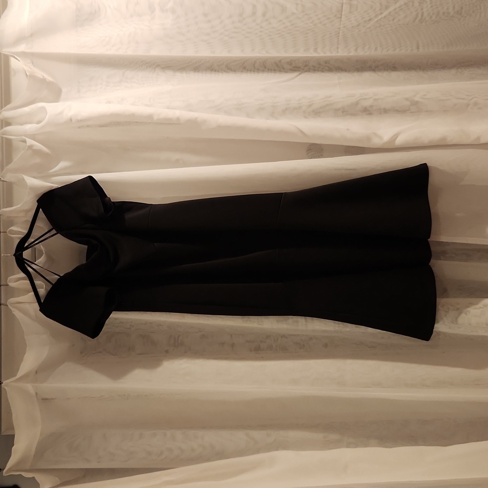Eloquii black off the shoulder fit and flare dress, size 22.